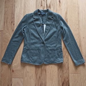 NWT Tommy Hilfiger Gray Blazer With Raw Edging